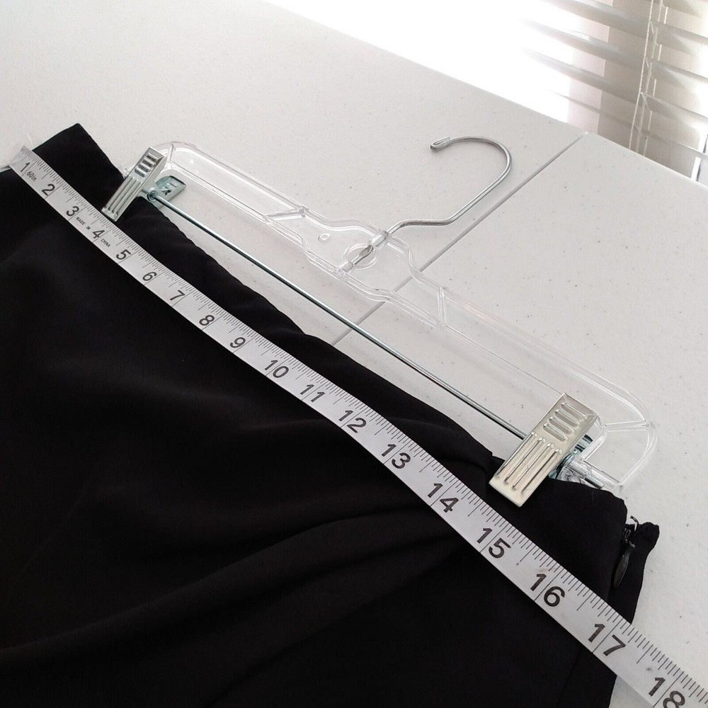 Worthington Skirt Womens Size 14 Black Straight Midi wrap style Front side zip - Picture 5 of 6